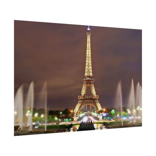 Eiffel Tower Lights and Fountains Poster