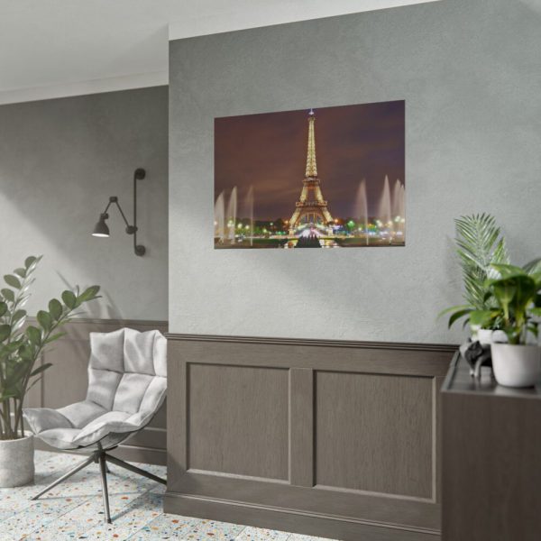 Eiffel Tower Lights and Fountains Poster