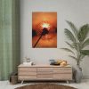 Dandelion in Sunset Poster