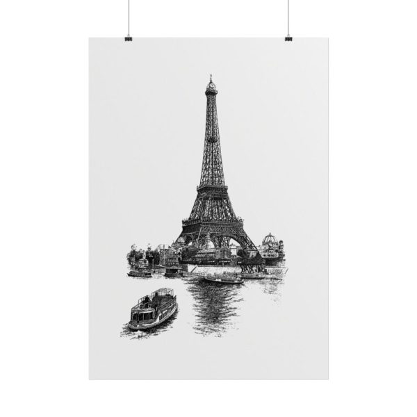Vintage European Style Eiffel Tower Poster