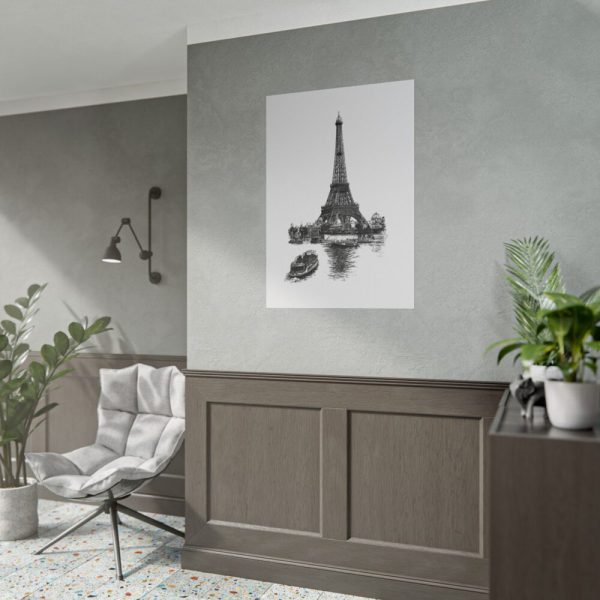 Vintage European Style Eiffel Tower Poster