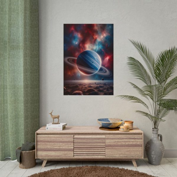 101894-3.jpg The Drama of Gas Giant With Its Majestic Rings Poster