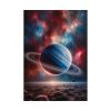 101894-5.jpg The Drama of Gas Giant With Its Majestic Rings Framed Poster