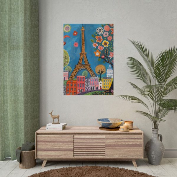 101894-53.jpg Colorful Illustration Paris and Eiffel Tower Poster