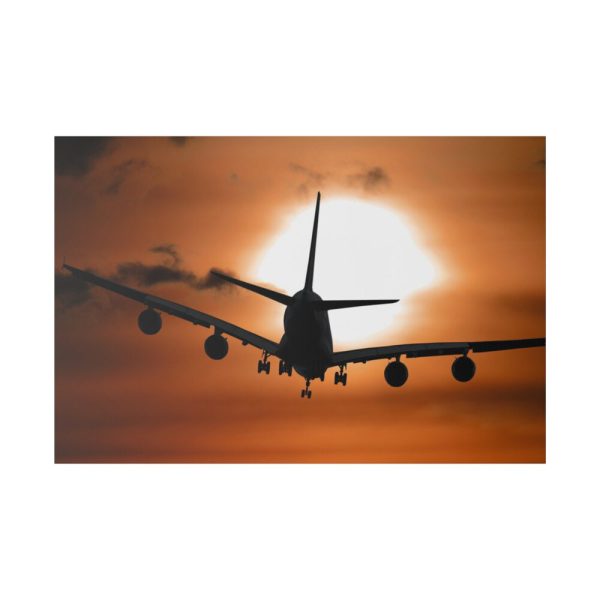 82227-129.jpg Airplane During Golden Hour Standard Canvas