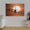 82227-130.jpg Airplane During Golden Hour Standard Canvas
