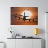 82227-131.jpg Airplane During Golden Hour Standard Canvas