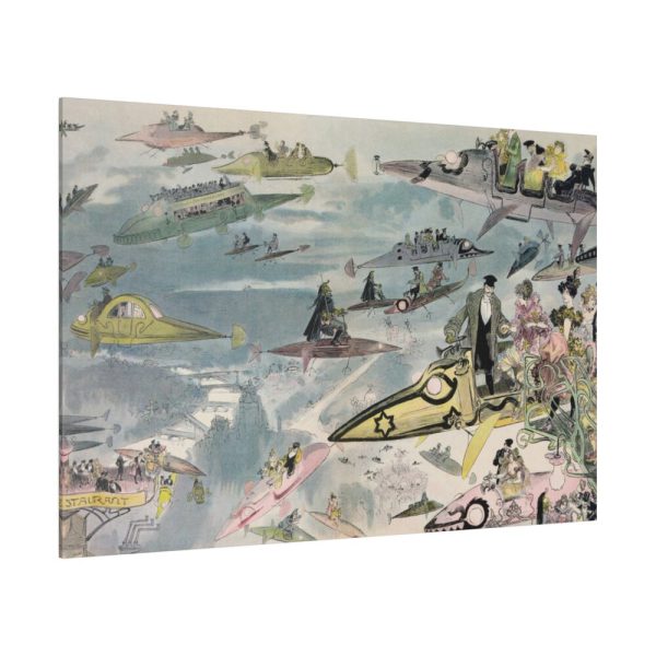 82227-136.jpg Futuristic View of Air Travel Over Paris Standard Canvas
