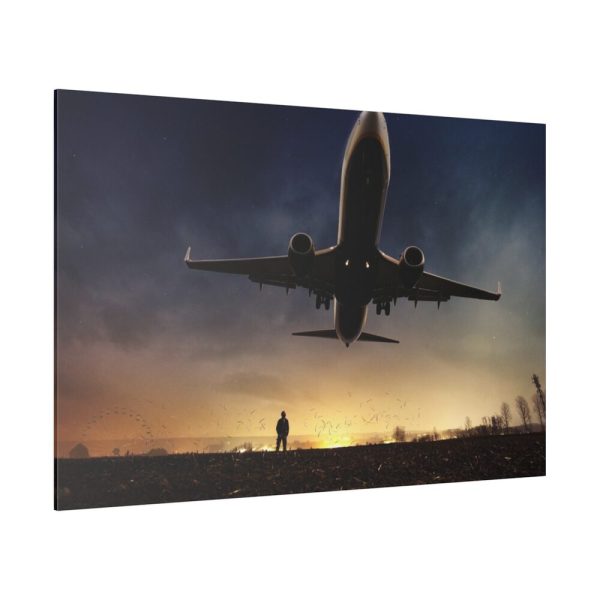 82227-140.jpg Man With Airplaine in Landscape Standard Canvas