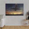 82227-142.jpg Man With Airplaine in Landscape Standard Canvas
