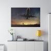 82227-143.jpg Man With Airplaine in Landscape Standard Canvas