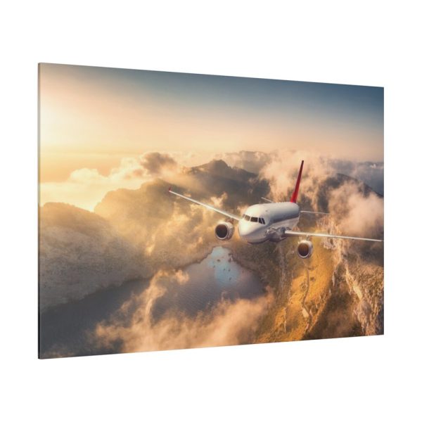 82227-148.jpg Airplane Flying Above Mountains Standard Canvas