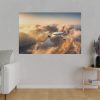 82227-150.jpg Airplane Flying Above Mountains Standard Canvas
