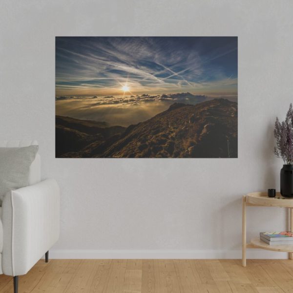 Dawn Sun Mountain Standard Canvas