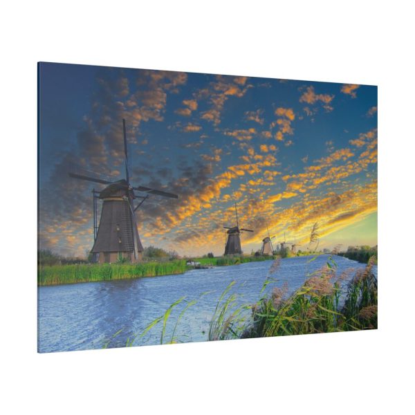 Wind Turbine in Sunset Standard Canvas