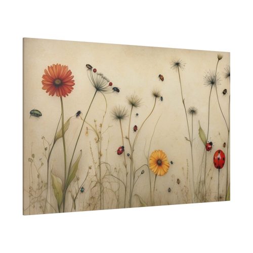Dandelion With Ladybug Standard Canvas