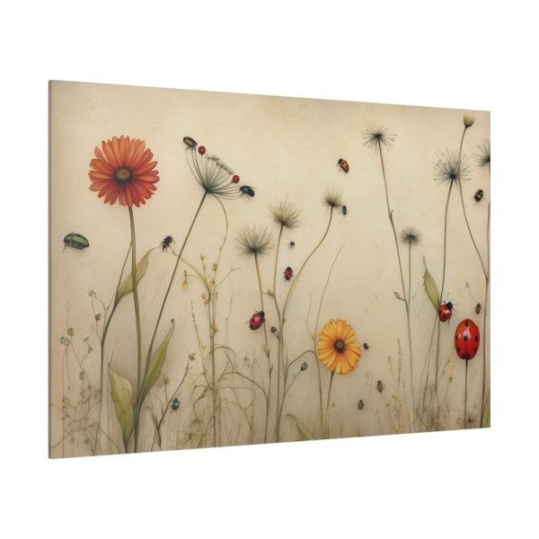82227-88.jpg Dandelion With Ladybug Standard Canvas