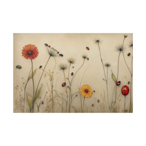 82227-89.jpg Dandelion With Ladybug Standard Canvas