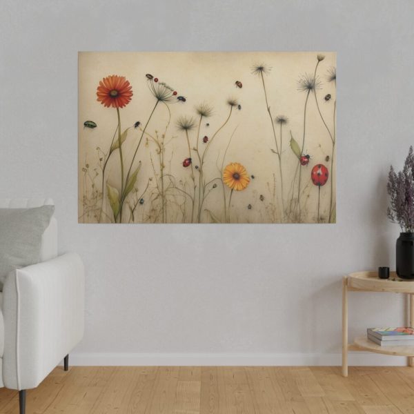 82227-90.jpg Dandelion With Ladybug Standard Canvas