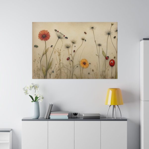 82227-91.jpg Dandelion With Ladybug Standard Canvas