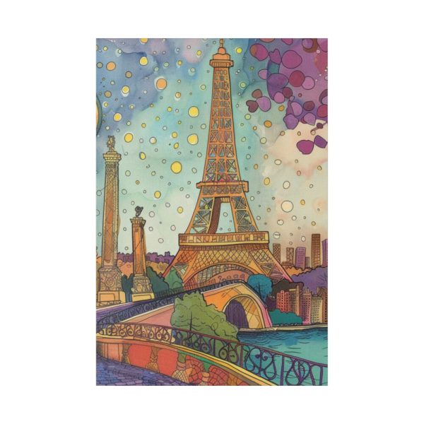 Whimsical Paris France Art Print Standard Canvas