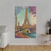 Whimsical Paris France Art Print Standard Canvas