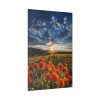 82237-60.jpg Sunset in Field With Red Wild Flowers Standard Canvas
