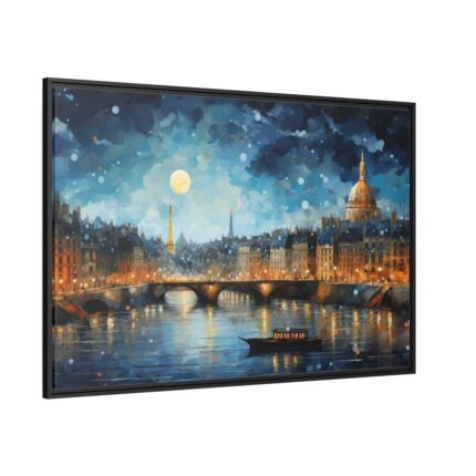 Paris At Night II Framed Canvas