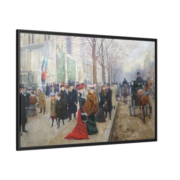 88289-115.jpg Paris Street Scene Framed Canvas