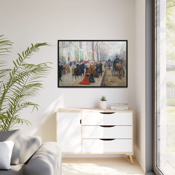 88289-118.jpg Paris Street Scene Framed Canvas