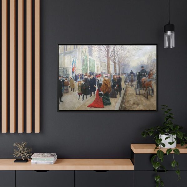 88289-119.jpg Paris Street Scene Framed Canvas