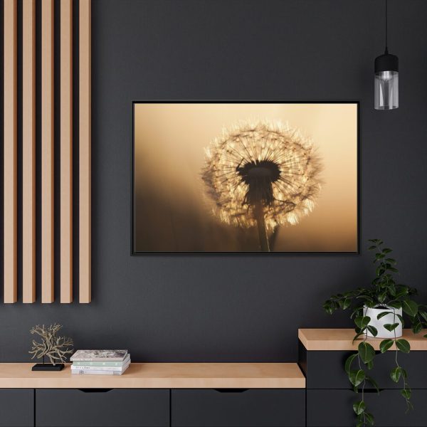 88289-139.jpg Dandelion on Yellow Day Framed Canvas