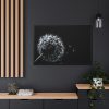 Dandelion Background Framed Canvas