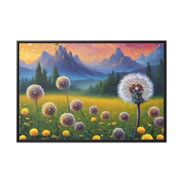 88289-166.jpg Landscape Flower Meadow Dandelions Framed Canvas