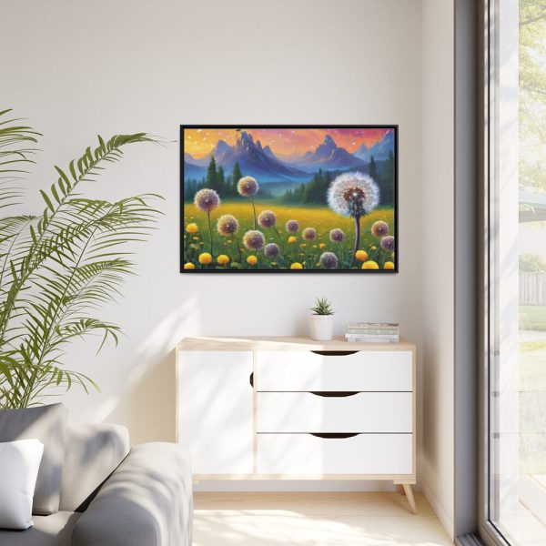 88289-168.jpg Landscape Flower Meadow Dandelions Framed Canvas