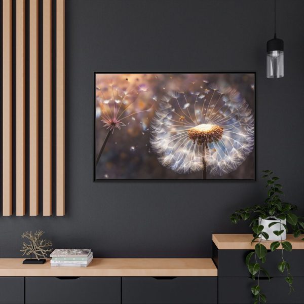88289-179.jpg Dandelion Seeds Flower Head in Close Up Framed Canvas