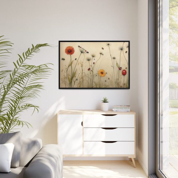 88289-193.jpg Dandelion With Ladybug Framed Canvas
