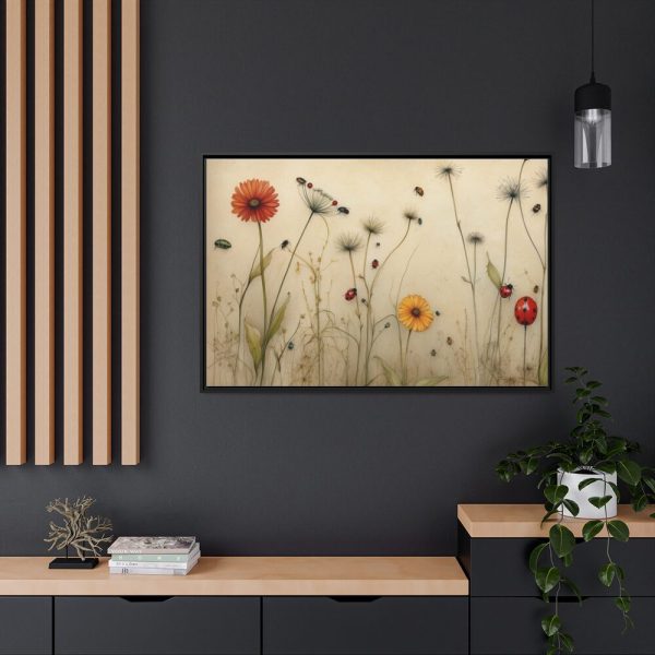 88289-194.jpg Dandelion With Ladybug Framed Canvas
