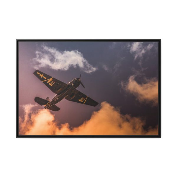 88289-221.jpg Ground View of an Old War Plane Framed Canvas