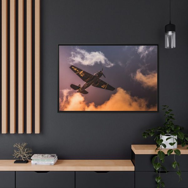 88289-224.jpg Ground View of an Old War Plane Framed Canvas