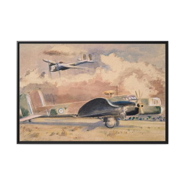 88289-226.jpg Whitley Bombers Sunning by Paul Nash Framed Canvas
