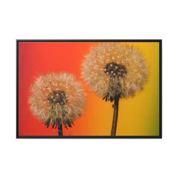 88289-246.jpg Dandelion on Yellow Background Framed Canvas