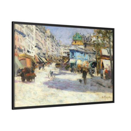 Rue Lepic Framed Canvas