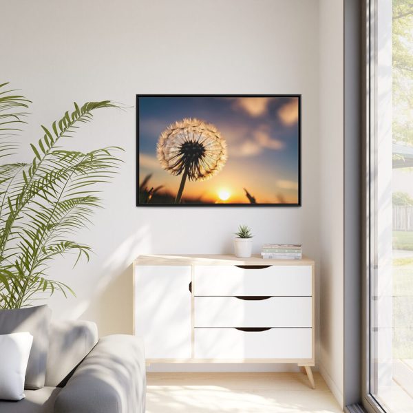 88289-273.jpg Dandelion in Golden Hour Framed Canvas