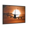 88289-295.jpg Airplane During Golden Hour Framed Canvas