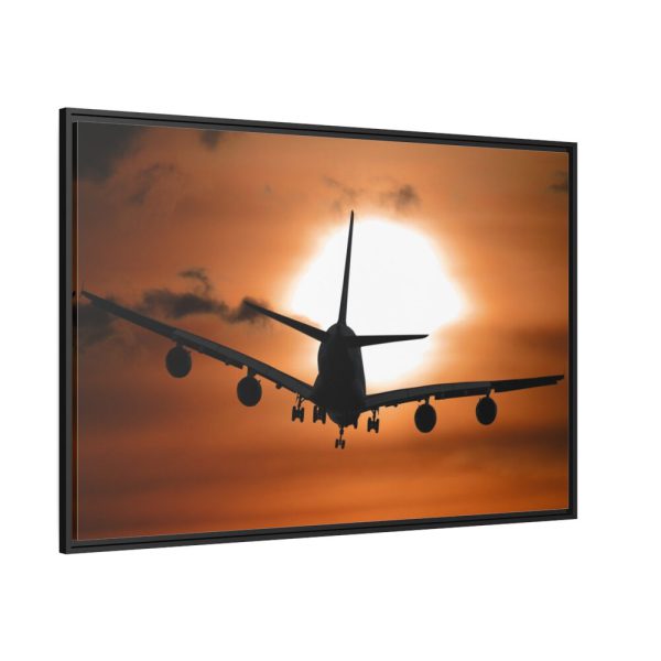 88289-295.jpg Airplane During Golden Hour Framed Canvas