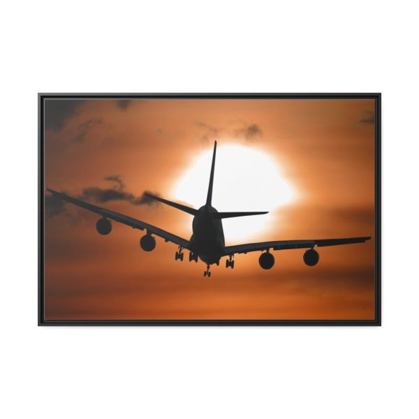88289-296.jpg Airplane During Golden Hour Framed Canvas