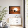 88289-298.jpg Airplane During Golden Hour Framed Canvas