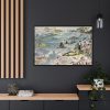 88289-314.jpg Futuristic View of Air Travel Over Paris Framed Canvas