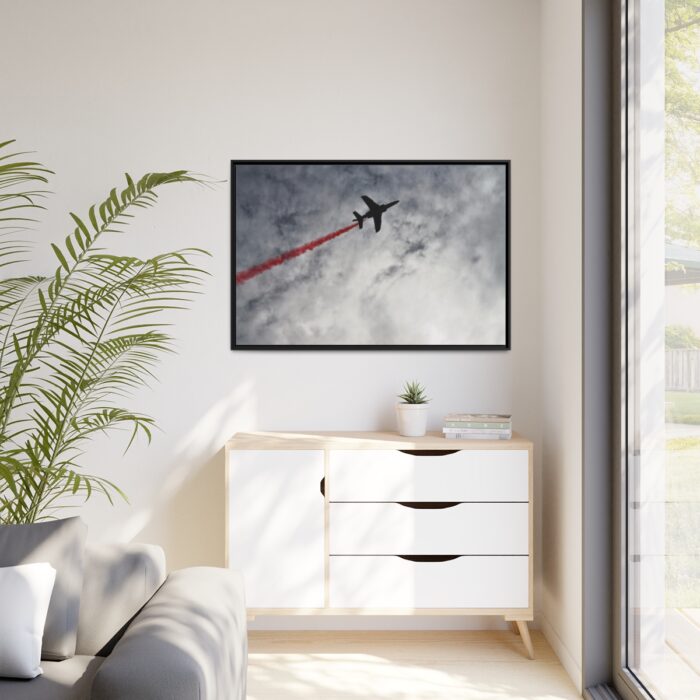 Cloud Sky and Airplane Framed Canvas - Image 4